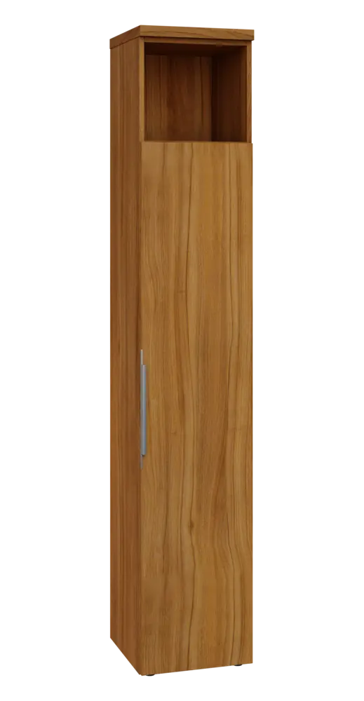 SIN 6 - 4DN kancelářská skříň, 1-dveřová/nika, pravá, 2170x400x400, ořech světlý